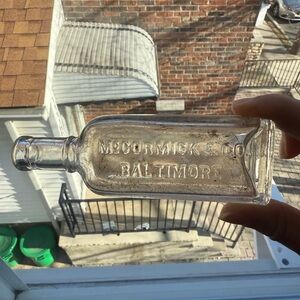 Vintage McCormick & Co Clear Glass Bottle